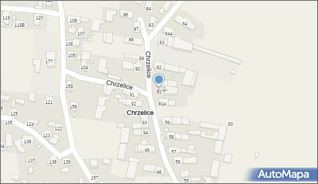 Chrzelice, Chrzelice, 61, mapa Chrzelice