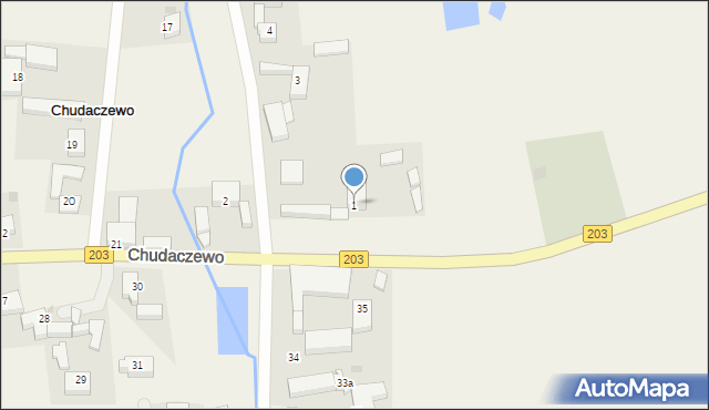 Chudaczewo, Chudaczewo, 1, mapa Chudaczewo