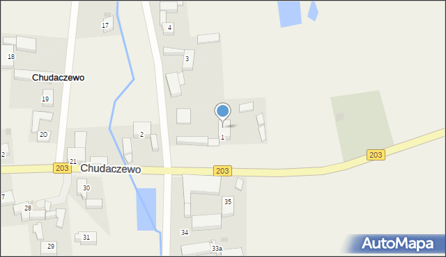 Chudaczewo, Chudaczewo, 1A, mapa Chudaczewo