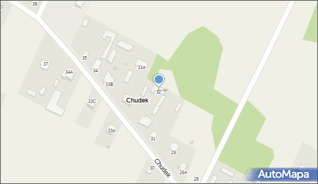 Chudek, Chudek, 32, mapa Chudek