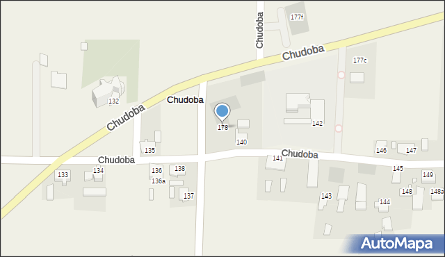 Chudoba, Chudoba, 178, mapa Chudoba