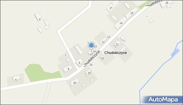 Chudobczyce, Chudobczyce, 10/1, mapa Chudobczyce