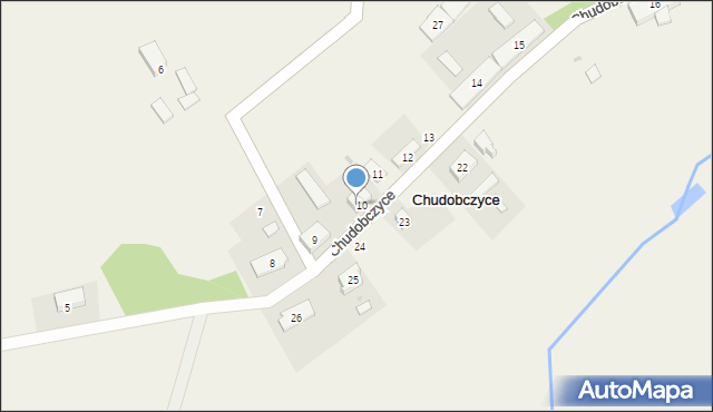 Chudobczyce, Chudobczyce, 10/2, mapa Chudobczyce