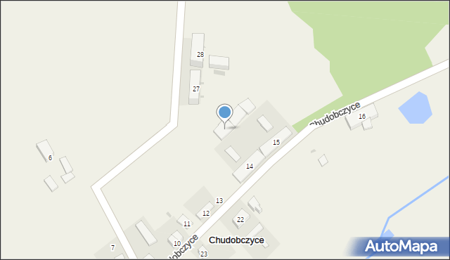 Chudobczyce, Chudobczyce, 27, mapa Chudobczyce