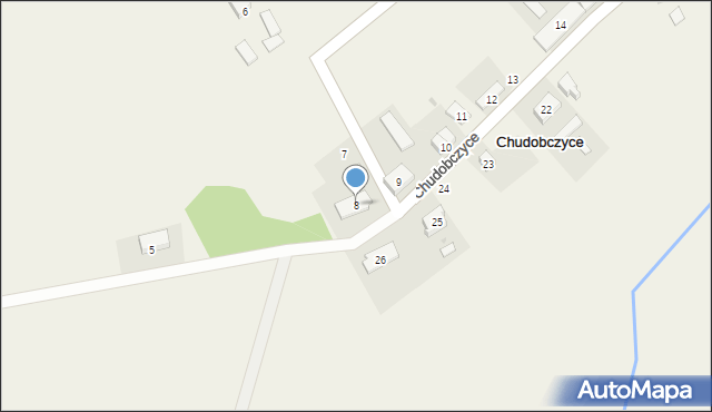 Chudobczyce, Chudobczyce, 8, mapa Chudobczyce