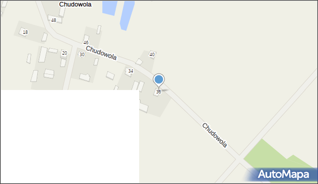 Chudowola, Chudowola, 36, mapa Chudowola