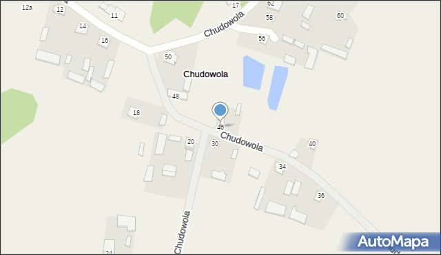 Chudowola, Chudowola, 46, mapa Chudowola