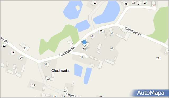 Chudowola, Chudowola, 58, mapa Chudowola