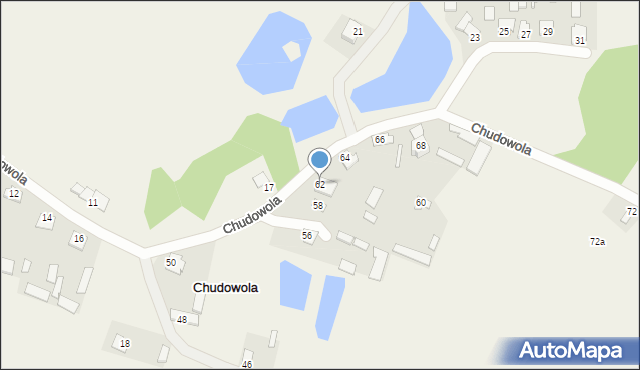 Chudowola, Chudowola, 62, mapa Chudowola