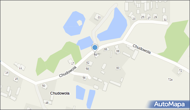 Chudowola, Chudowola, 64, mapa Chudowola