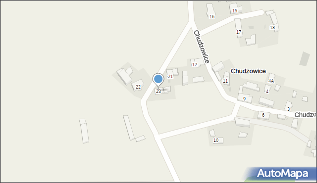 Chudzowice, Chudzowice, 23, mapa Chudzowice