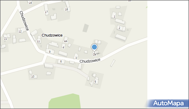 Chudzowice, Chudzowice, 2a, mapa Chudzowice