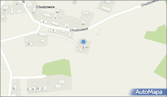 Chudzowice, Chudzowice, 5, mapa Chudzowice