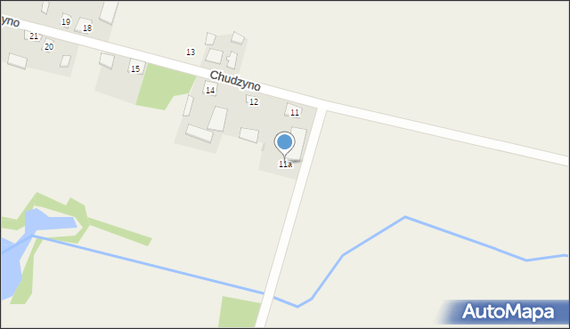 Chudzyno, Chudzyno, 11a, mapa Chudzyno