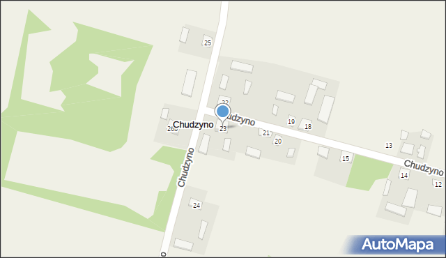 Chudzyno, Chudzyno, 23, mapa Chudzyno