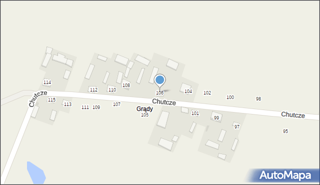 Chutcze, Chutcze, 106, mapa Chutcze