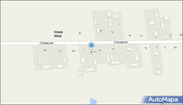 Chutcze, Chutcze, 83, mapa Chutcze