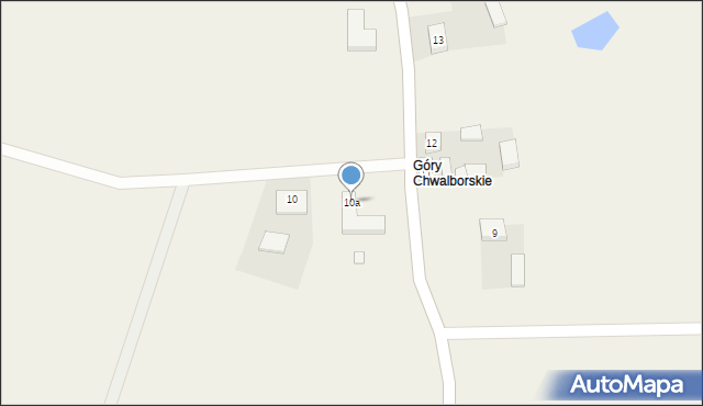 Chwalborzyce, Chwalborzyce, 10a, mapa Chwalborzyce