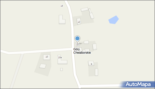 Chwalborzyce, Chwalborzyce, 12, mapa Chwalborzyce