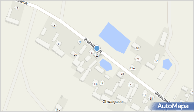 Chwalęcice, Chwalęcice, 12, mapa Chwalęcice