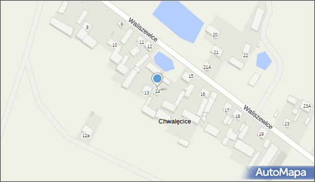 Chwalęcice, Chwalęcice, 14, mapa Chwalęcice