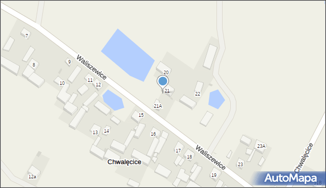 Chwalęcice, Chwalęcice, 21b, mapa Chwalęcice