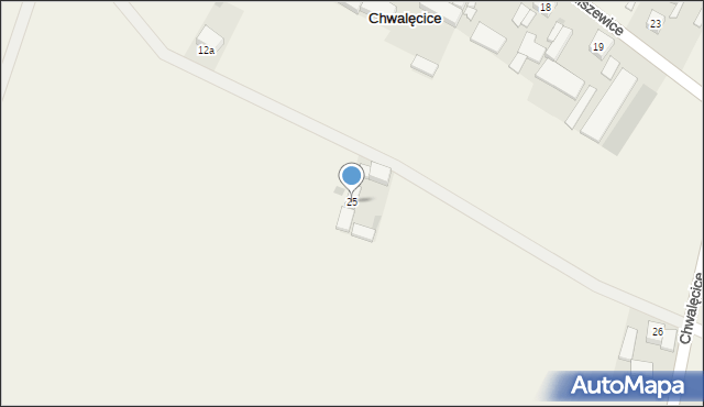 Chwalęcice, Chwalęcice, 25, mapa Chwalęcice