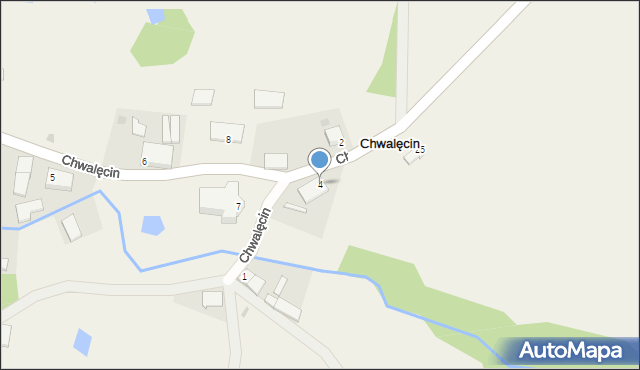 Chwalęcin, Chwalęcin, 4, mapa Chwalęcin