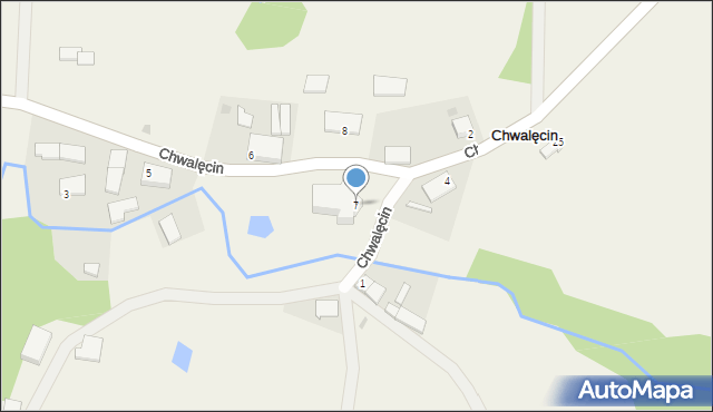 Chwalęcin, Chwalęcin, 7, mapa Chwalęcin