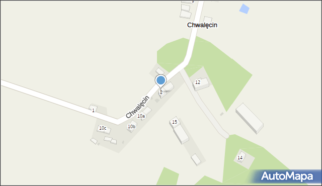 Chwalęcin, Chwalęcin, 2, mapa Chwalęcin