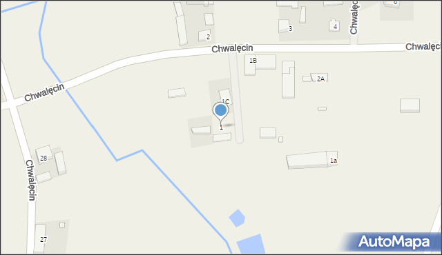 Chwalęcin, Chwalęcin, 1, mapa Chwalęcin