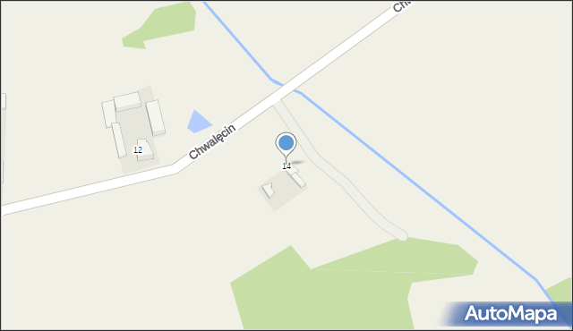 Chwalęcin, Chwalęcin, 14, mapa Chwalęcin