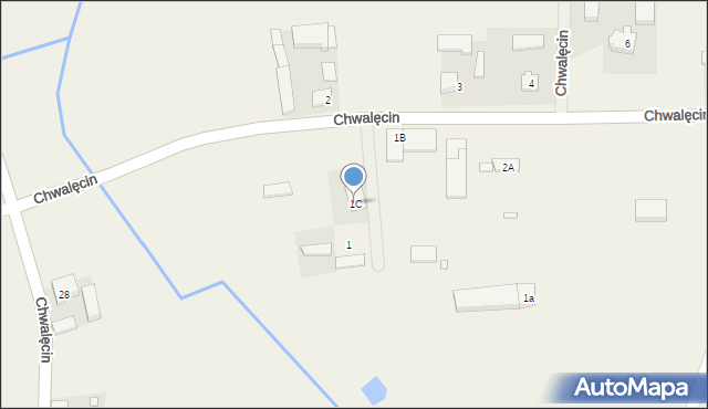 Chwalęcin, Chwalęcin, 1C, mapa Chwalęcin