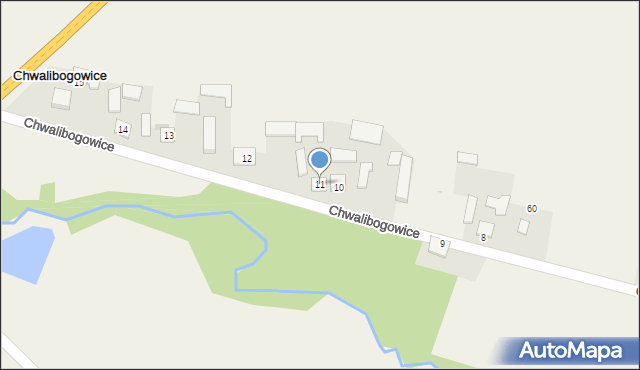 Chwalibogowice, Chwalibogowice, 11, mapa Chwalibogowice