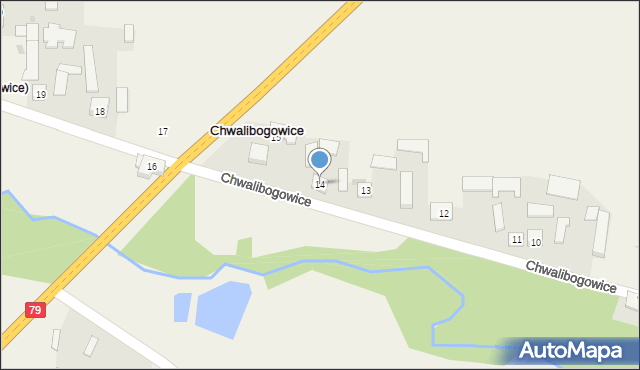 Chwalibogowice, Chwalibogowice, 14, mapa Chwalibogowice