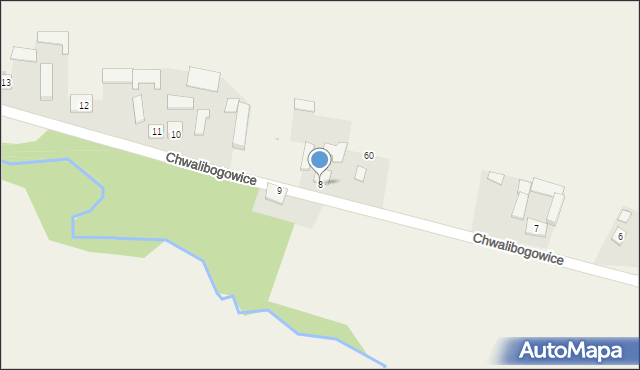 Chwalibogowice, Chwalibogowice, 8, mapa Chwalibogowice