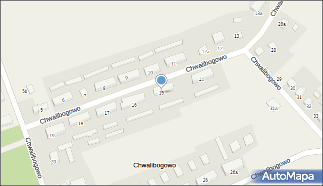 Chwalibogowo, Chwalibogowo, 15, mapa Chwalibogowo