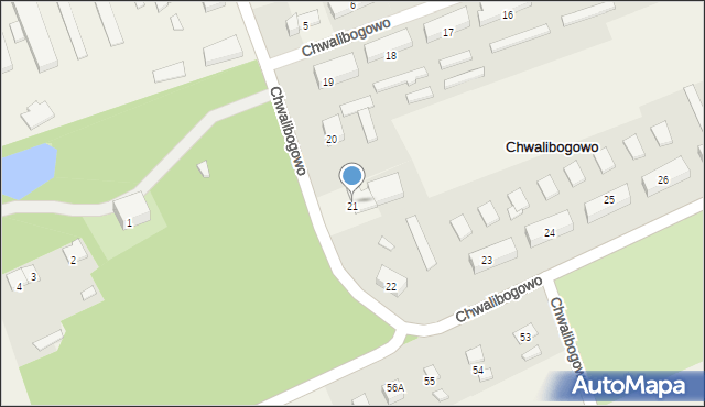 Chwalibogowo, Chwalibogowo, 21, mapa Chwalibogowo