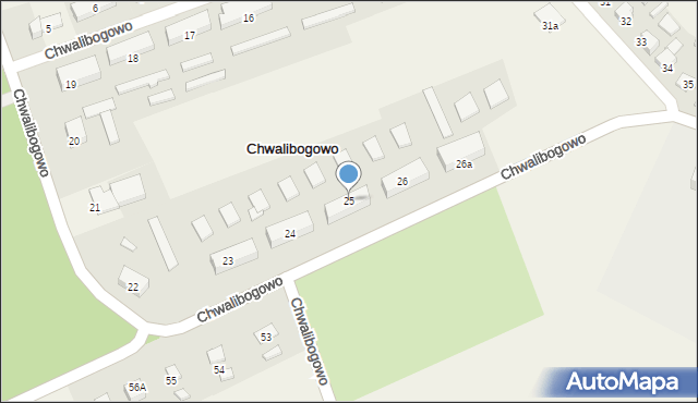 Chwalibogowo, Chwalibogowo, 25, mapa Chwalibogowo