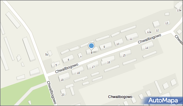 Chwalibogowo, Chwalibogowo, 8, mapa Chwalibogowo