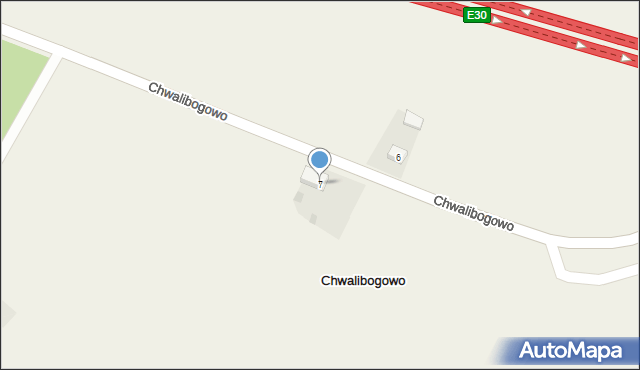 Chwalibogowo, Chwalibogowo, 7, mapa Chwalibogowo