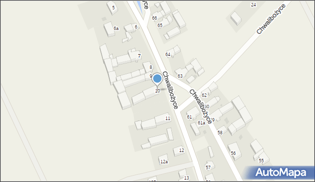 Chwalibożyce, Chwalibożyce, 10, mapa Chwalibożyce