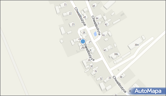 Chwalibożyce, Chwalibożyce, 25A, mapa Chwalibożyce