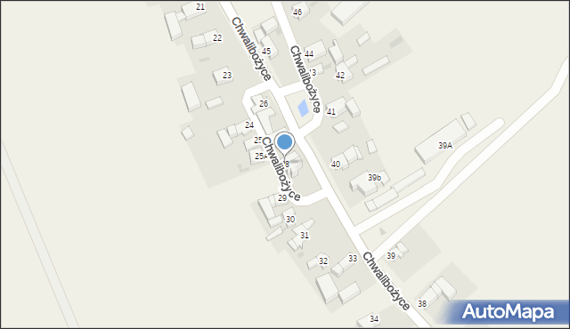 Chwalibożyce, Chwalibożyce, 28, mapa Chwalibożyce