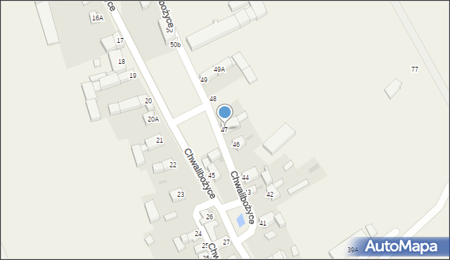 Chwalibożyce, Chwalibożyce, 47, mapa Chwalibożyce