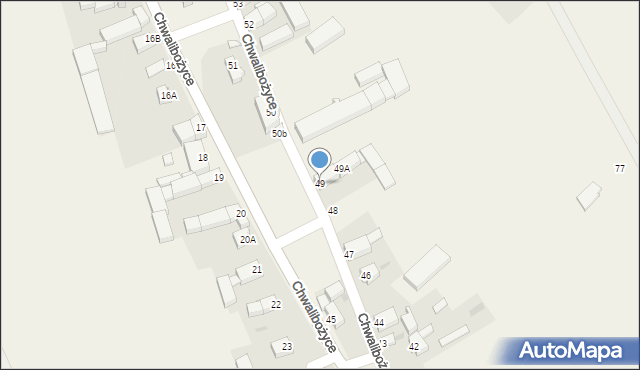 Chwalibożyce, Chwalibożyce, 49, mapa Chwalibożyce