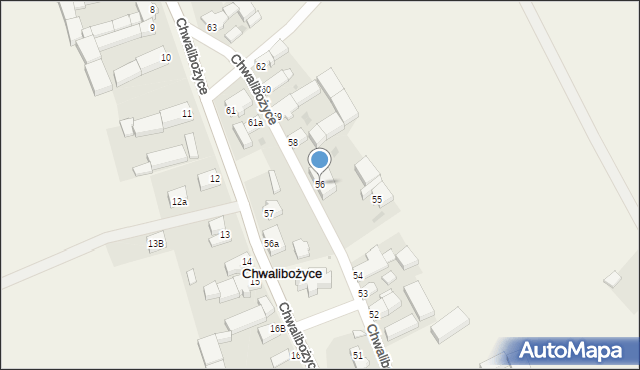 Chwalibożyce, Chwalibożyce, 56, mapa Chwalibożyce