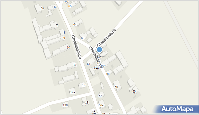 Chwalibożyce, Chwalibożyce, 60, mapa Chwalibożyce