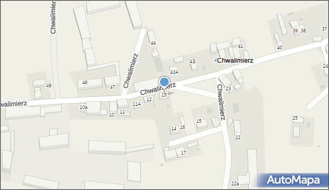 Chwalimierz, Chwalimierz, 13, mapa Chwalimierz