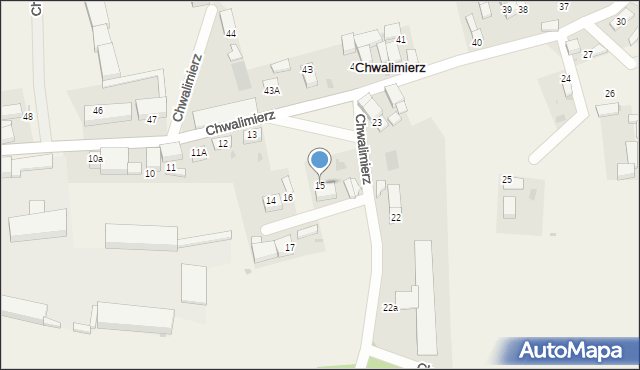 Chwalimierz, Chwalimierz, 15, mapa Chwalimierz